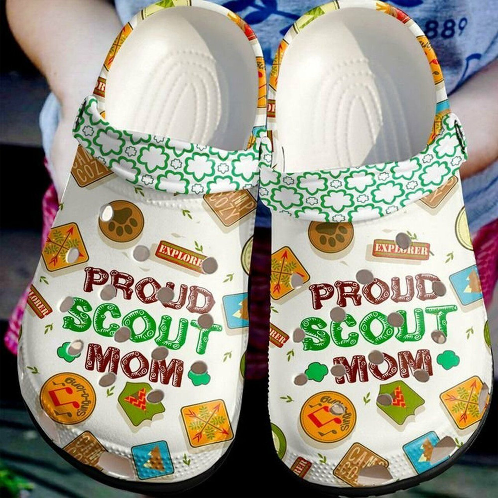 Scout Proud Mom 102 Gift For Lover Rubber Crocs Clog Shoes