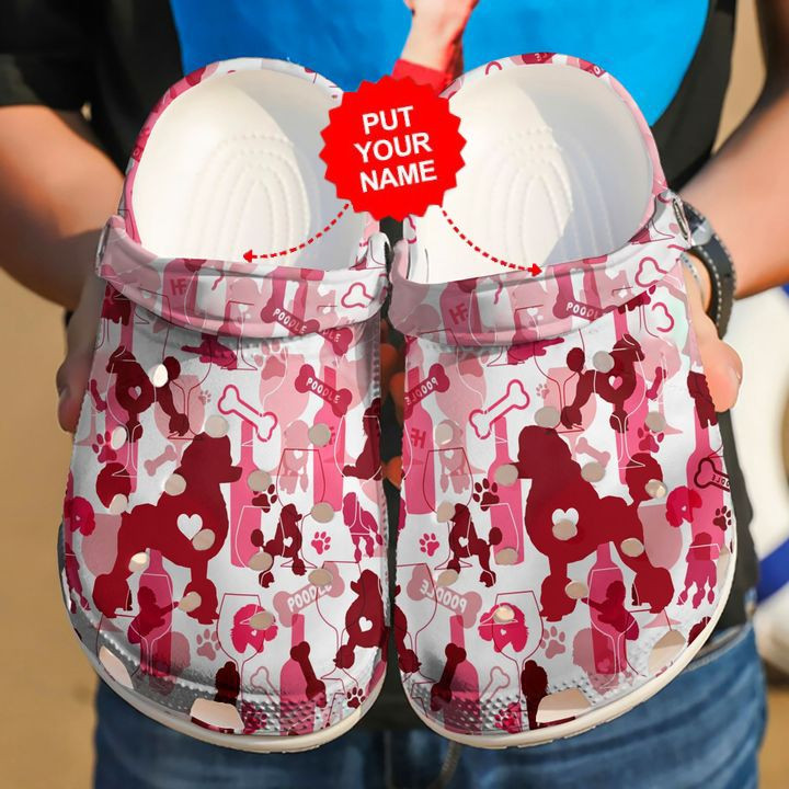 Dog Crocs - Poodle Wine Custom Clog Shoes For Men And Women