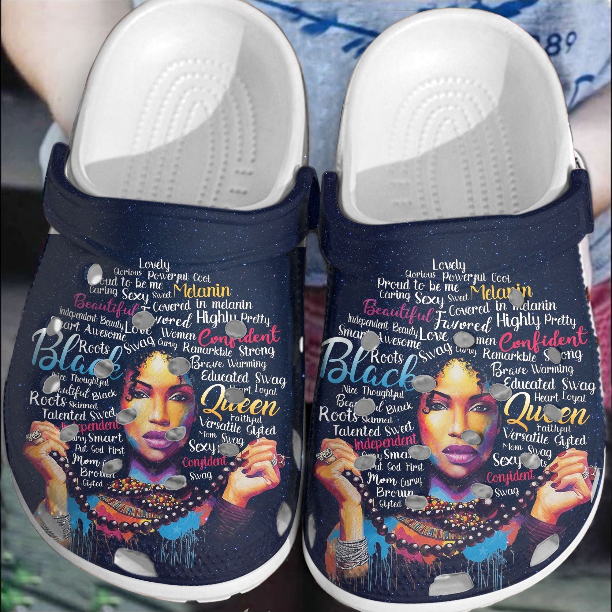 Melanin Queen Black Women Shoes - Afro Hair Black Girl Custom Shoe Birthday Gift For Women Girl