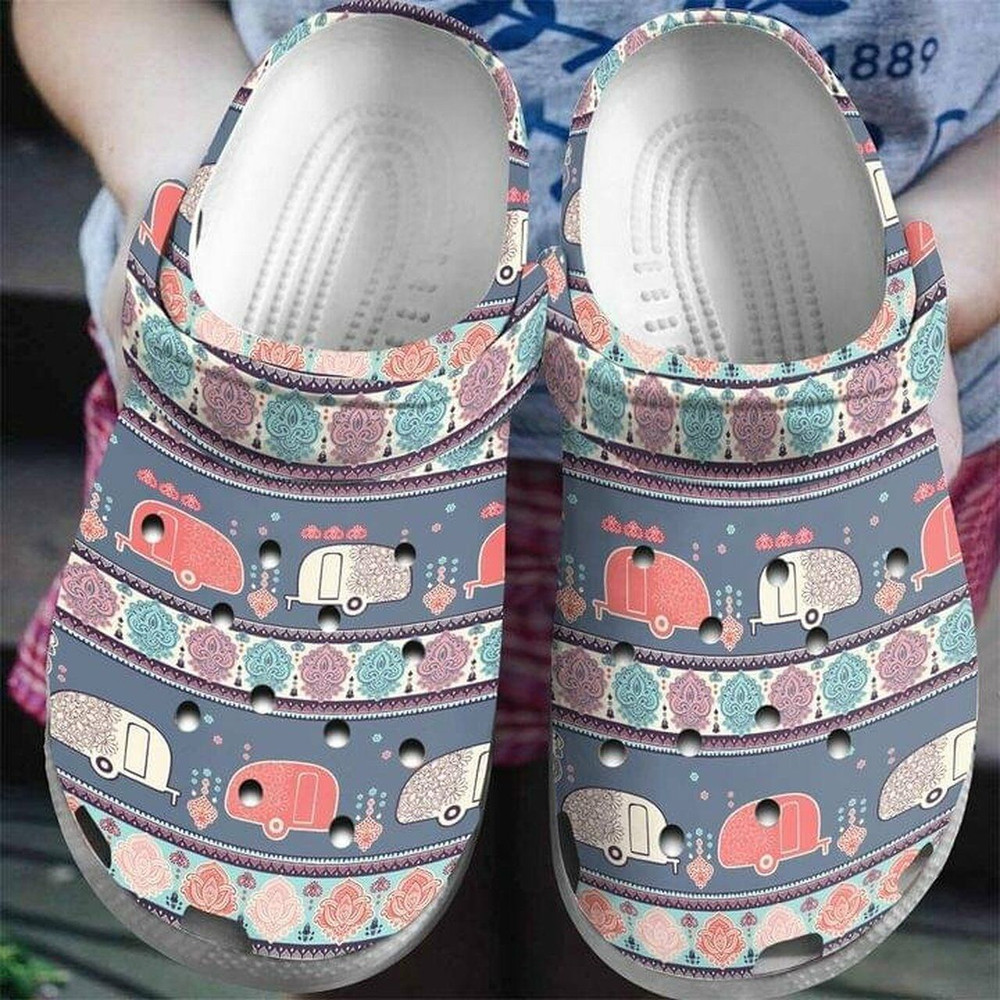 Hippie Camper 102 Gift For Lover Rubber Crocs Clog Shoes