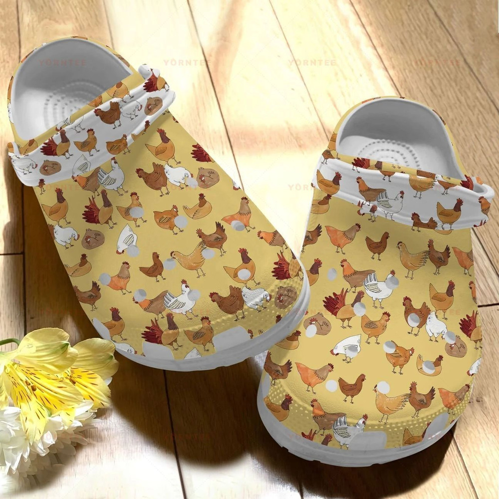 Colors Little Chickens Gift For Lover Rubber Crocs Clog Shoes