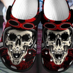 Skulls Skull Art Croc Motorcycling Women Shoes Cute Shoes Rubber Crocs Clog Shoes