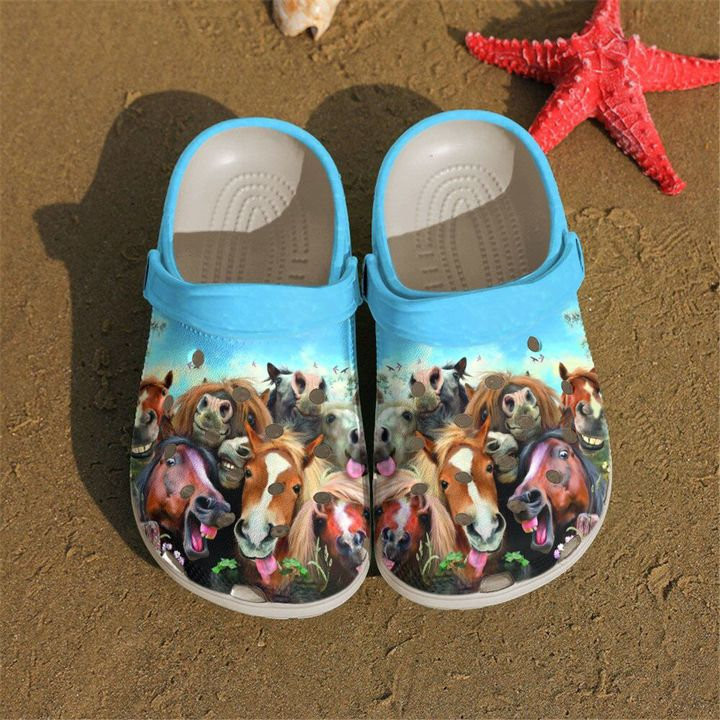 Farmer Funny Horses For Men And Women Gift For Fan Classic Water Rubber Crocs Clog Shoes