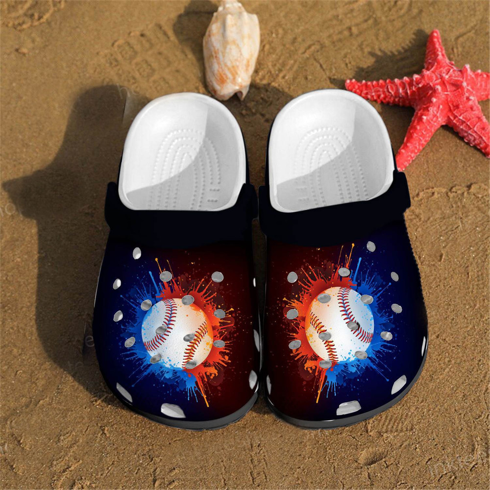 Unique Softball 2 Rubber Crocs Clog Shoes