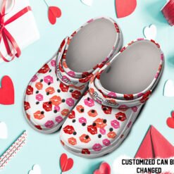 Personalized Valentine Lips Kiss Crocs Clog Shoes For Men And Women