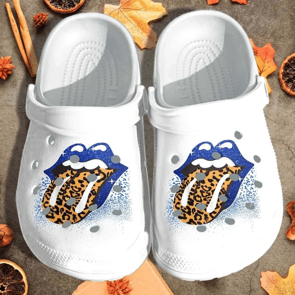 Leopard Tongue Gift For Lover Rubber Crocs Clog Shoes