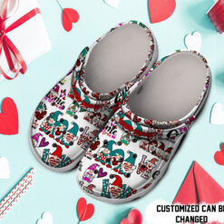Personalized Valentine Love Gnome Crocs Crocs Clog Shoes