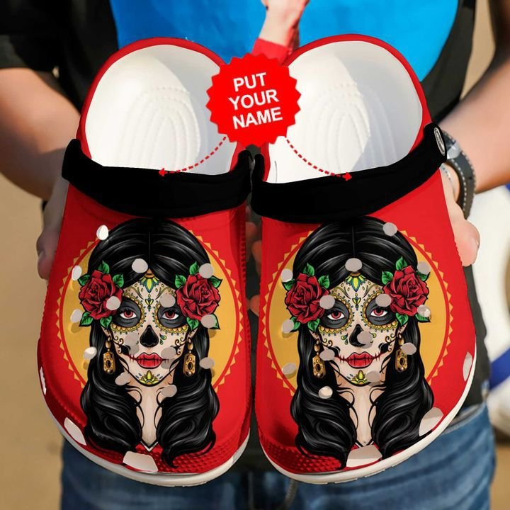 Skull Girl Crocs Clog Shoes Skull Crocs