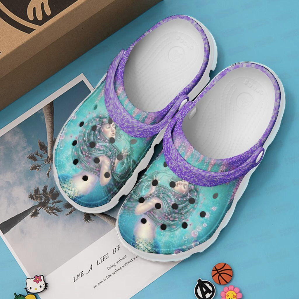 Beautiful Mermaid Mermaid Crocs