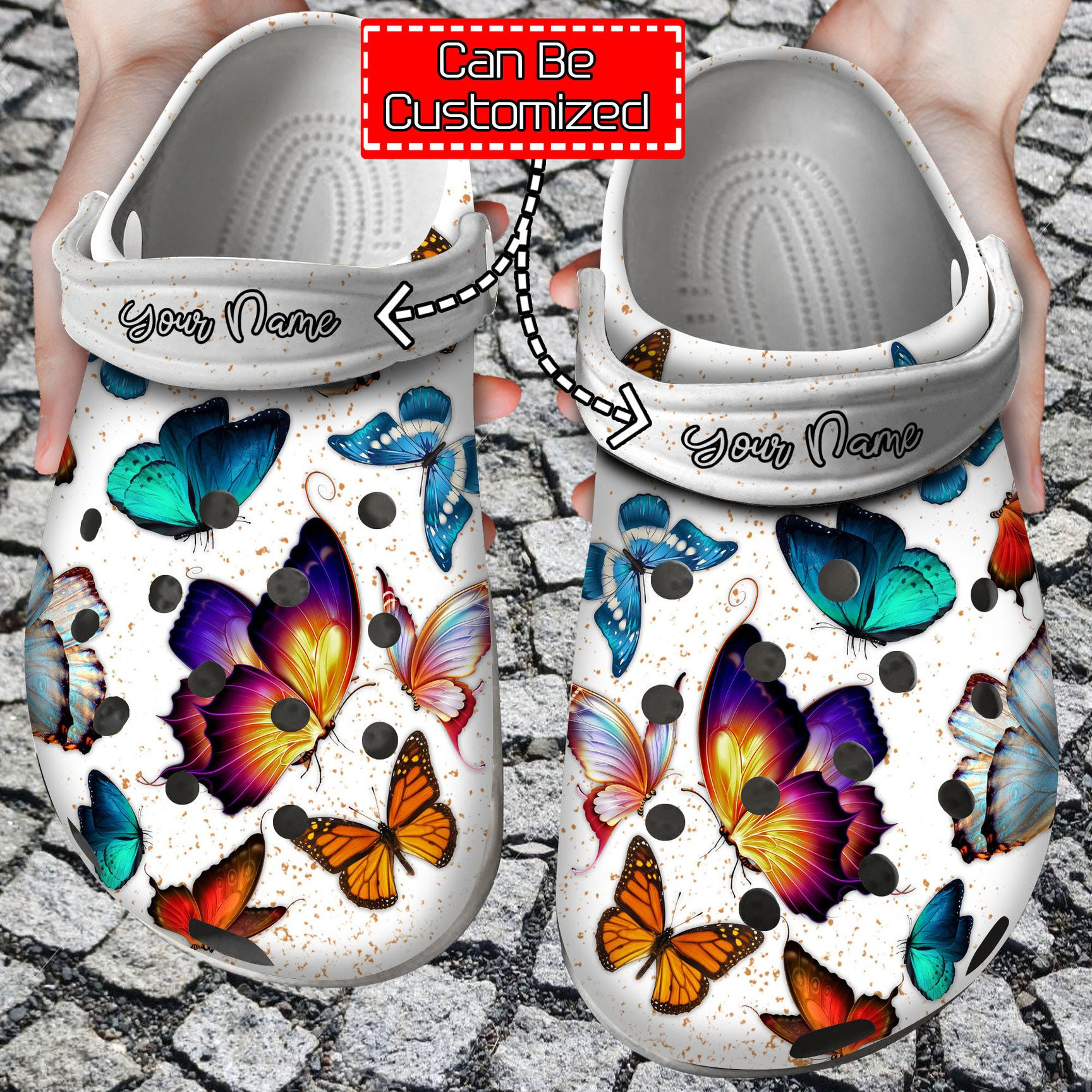 Personalized Butterfly Lovers Crocs Clog Shoes Animal Crocs