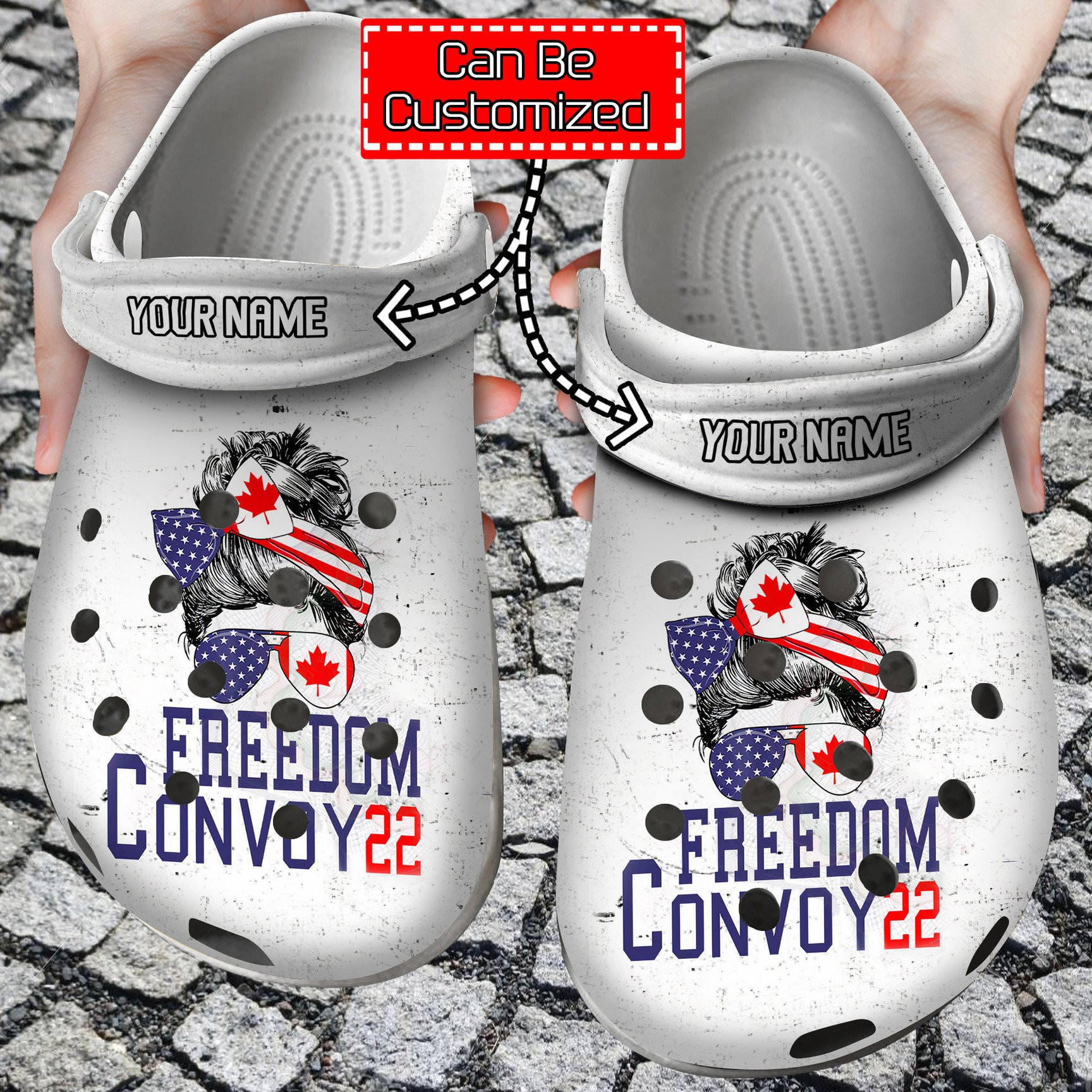 Personalized United We Stand Freedom Convoy 2022 Crocs Clog Shoes Freedom Crocs