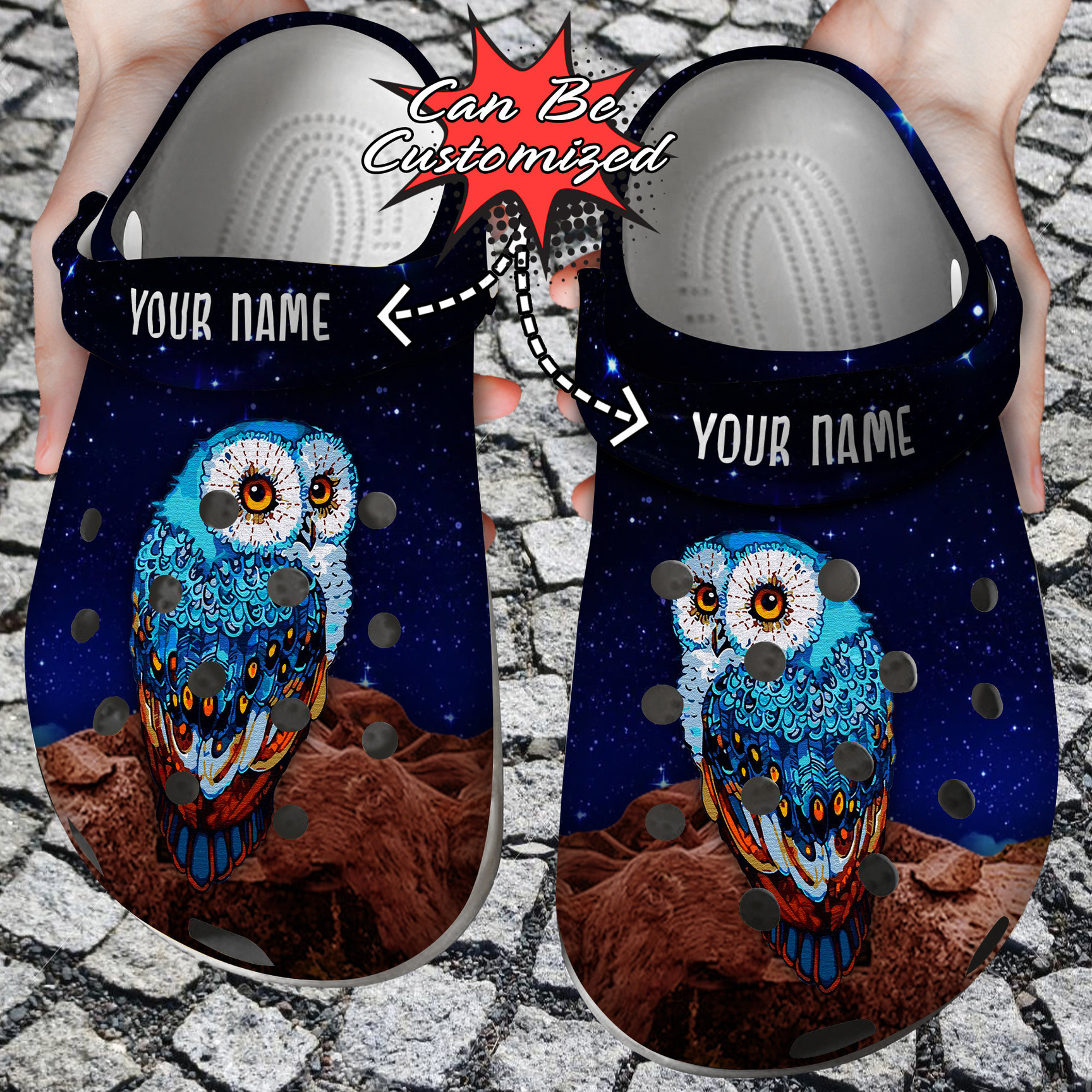 Personalized Owl Night Clogs Shoes Animal Crocs