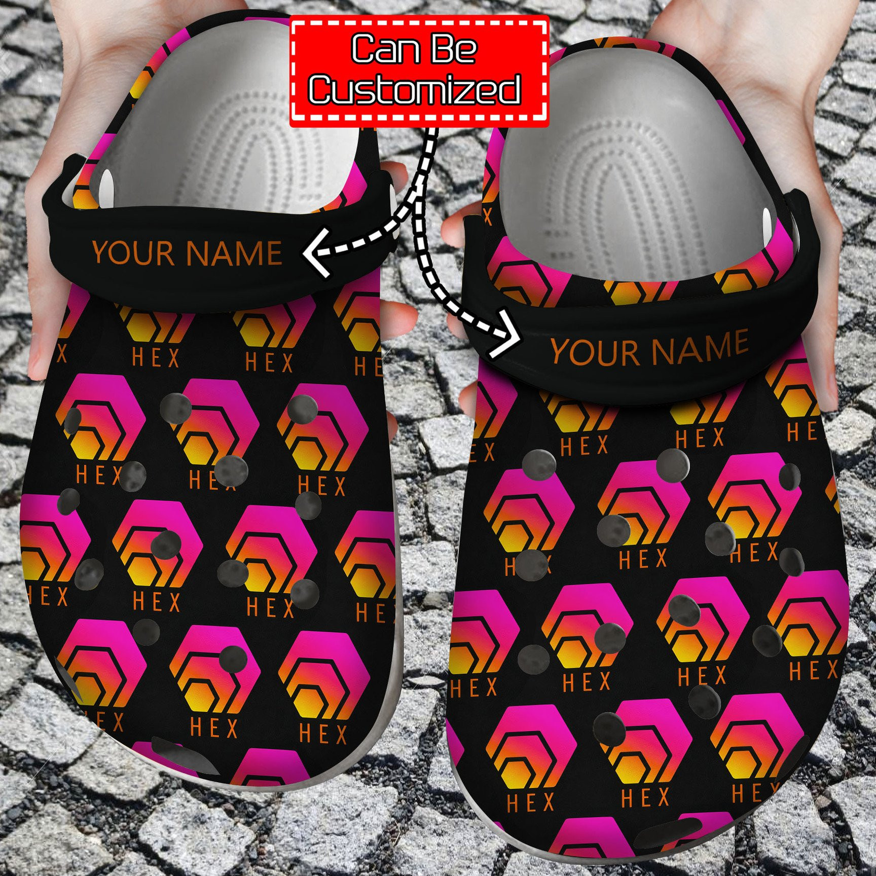 Personalized HEX Crypto Pattern Crocs Clog Shoes Crypto Crocs