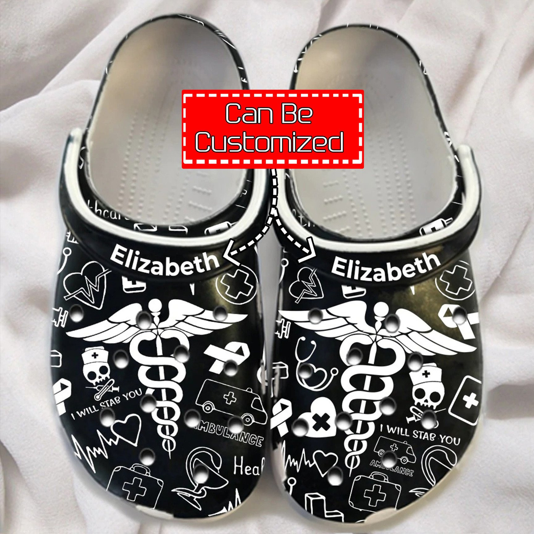 Nurse Personalized Crocs Clog Shoes With Your Name Nurse Crocs