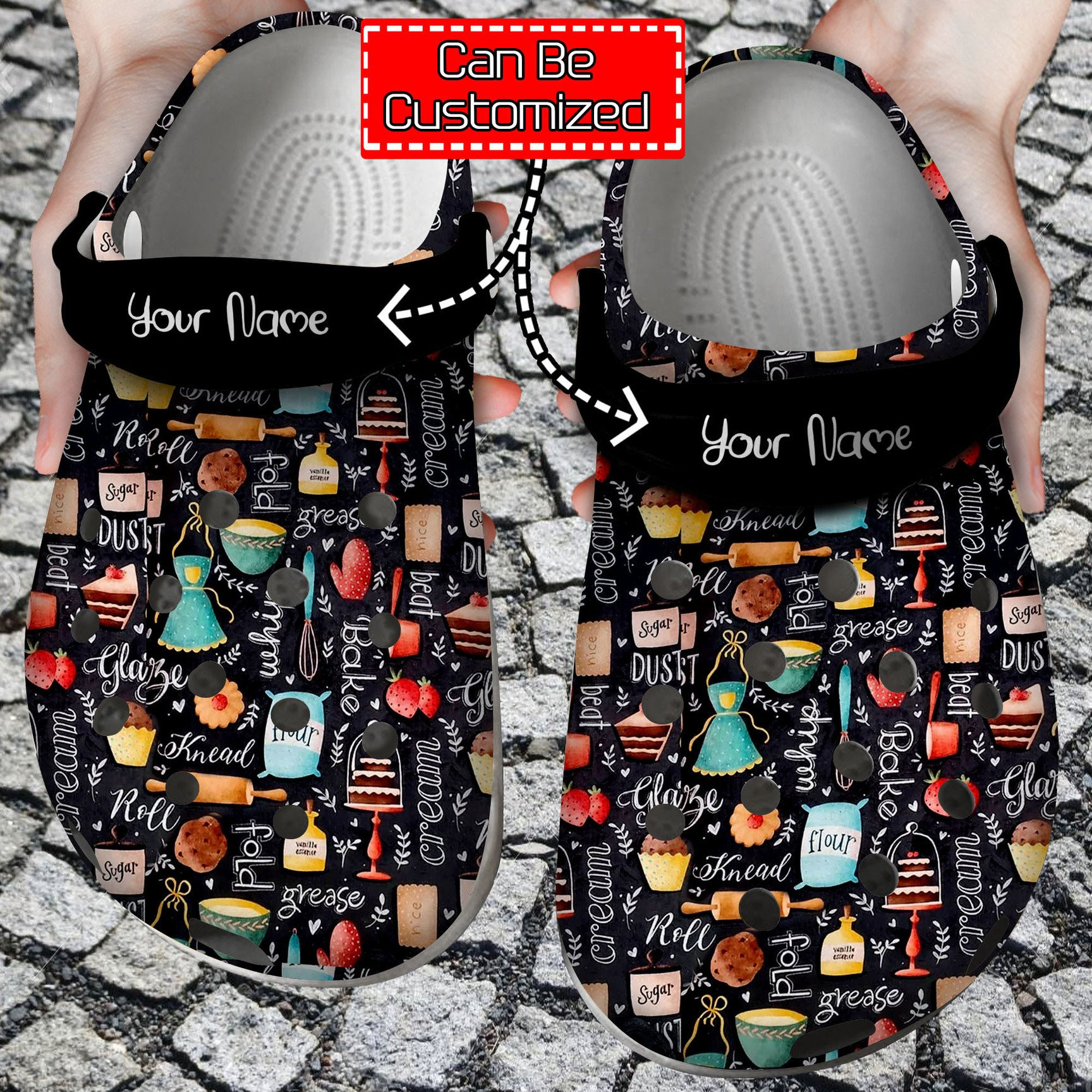 Personalized Baking Pattern Crocs Crocs Clog Shoes