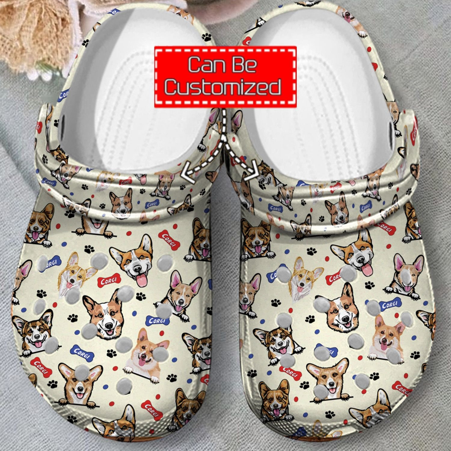 Pembroke Welsh Corgi Pattern Crocs Clog Shoes Animal Print Crocs