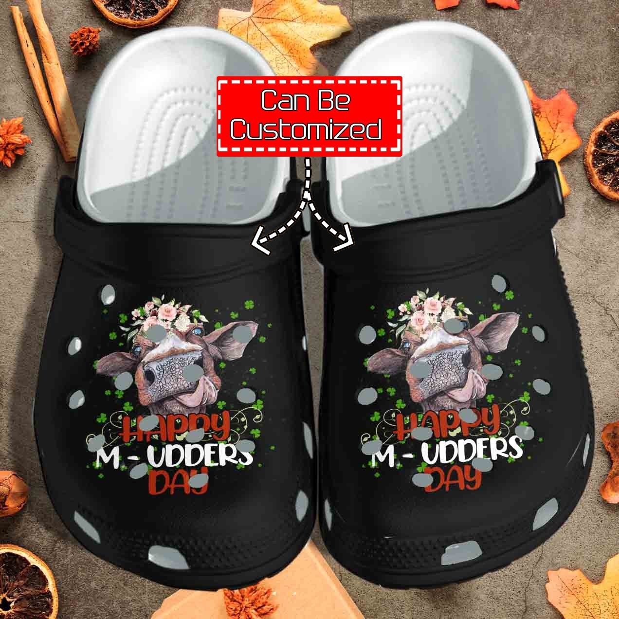 Cow Funny Happy Mudders Day Crocs Clog Shoes Custom Crocs