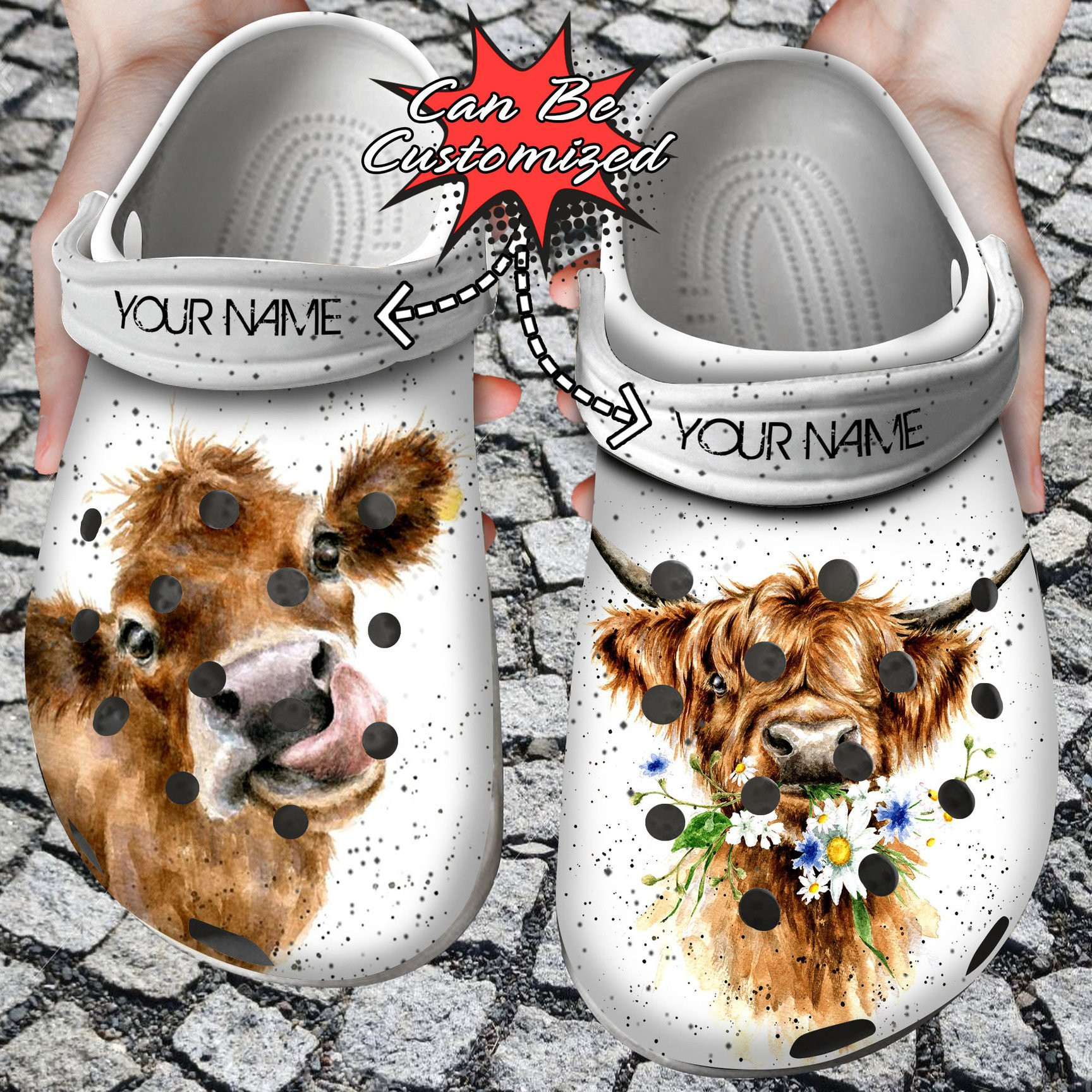 Personalized Heifer Cow Crocs Clog Shoes Custom Crocs