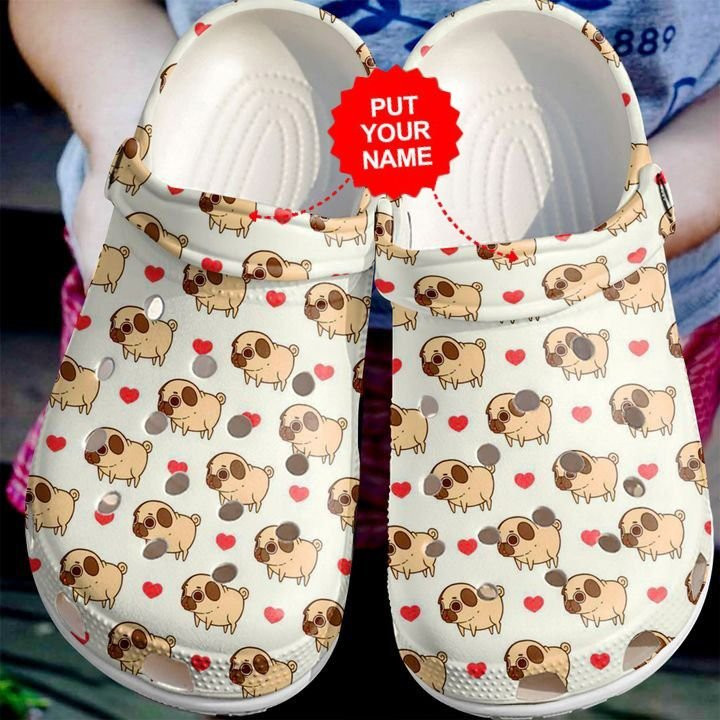 Pug Cutie Pattern Custom Crocs Clog Shoes Dog Crocs