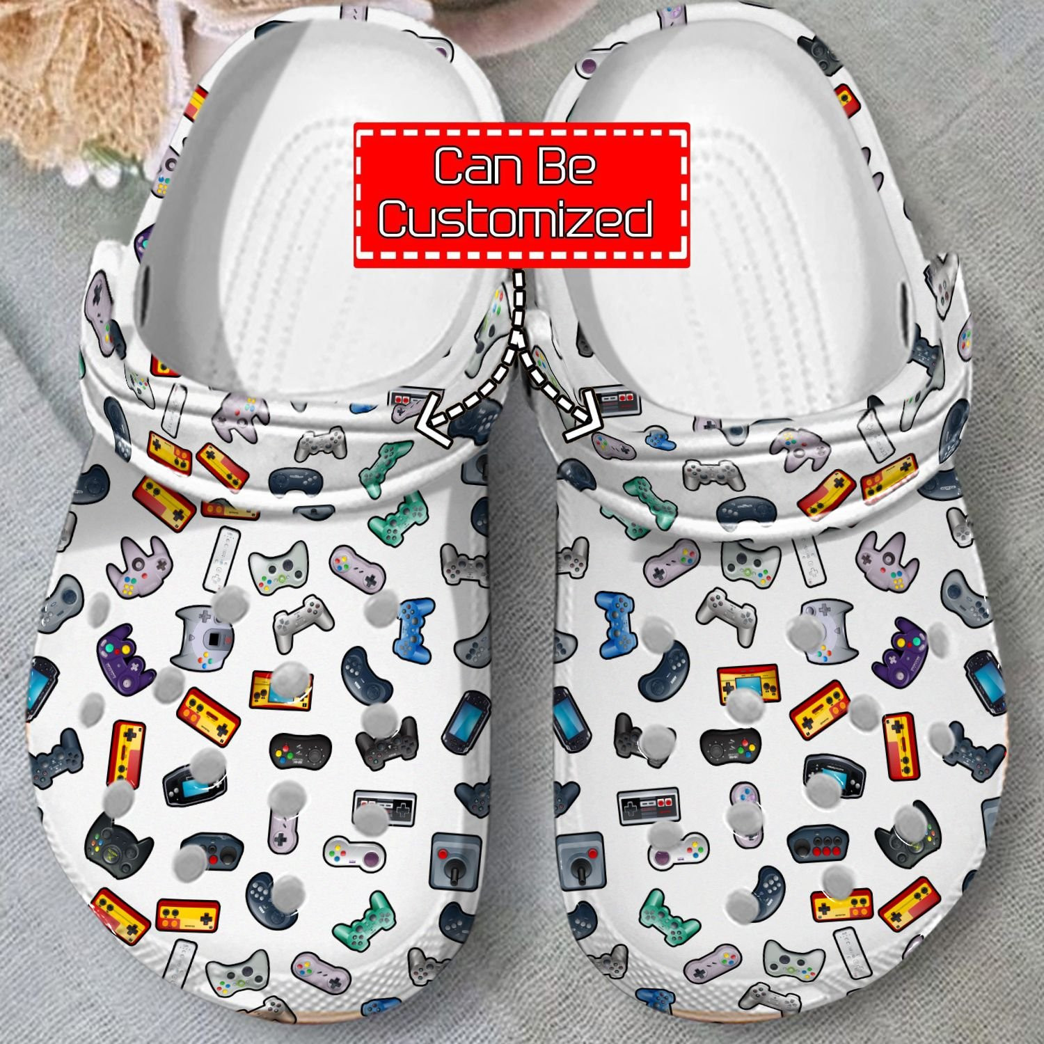 Retro Gamepad Collection Crocs Clog Shoes Gamer Crocs