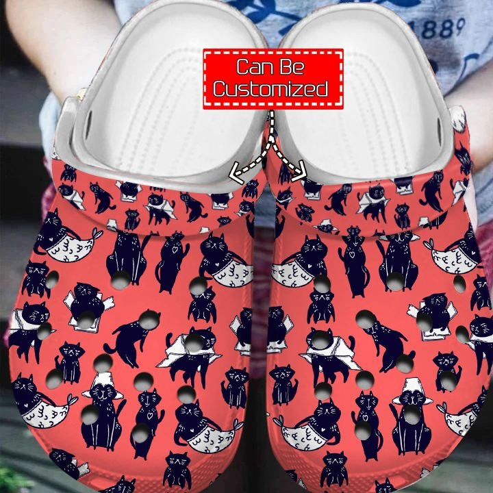 Funny Patterns Cats Crocs Clog Shoes Cat Crocs