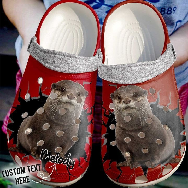 Otter Personalized Crack Wall Crocs Crocs Clog Shoes Animal Crocs