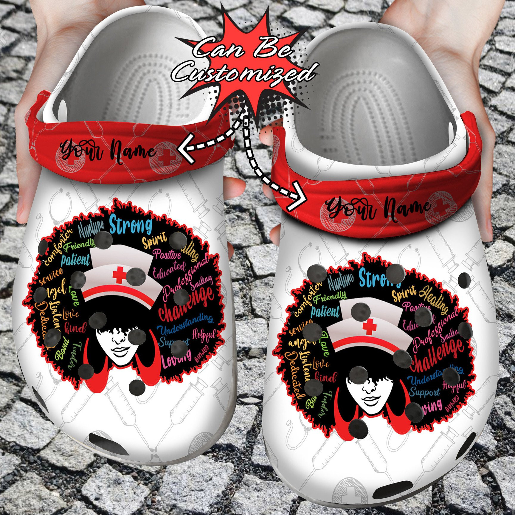 Personalized Nurse Black Woman Crocs Clog Shoes Nurse Crocs