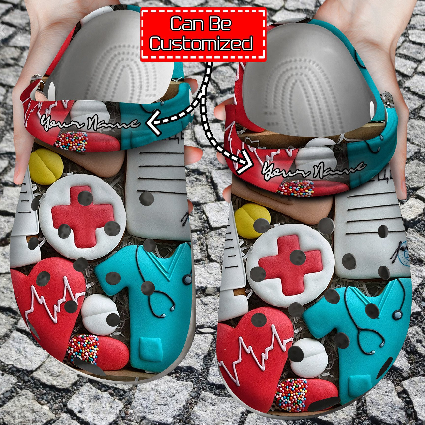 Nurse Heart Love Doctor Crocs Clog Shoes Nurse Crocs
