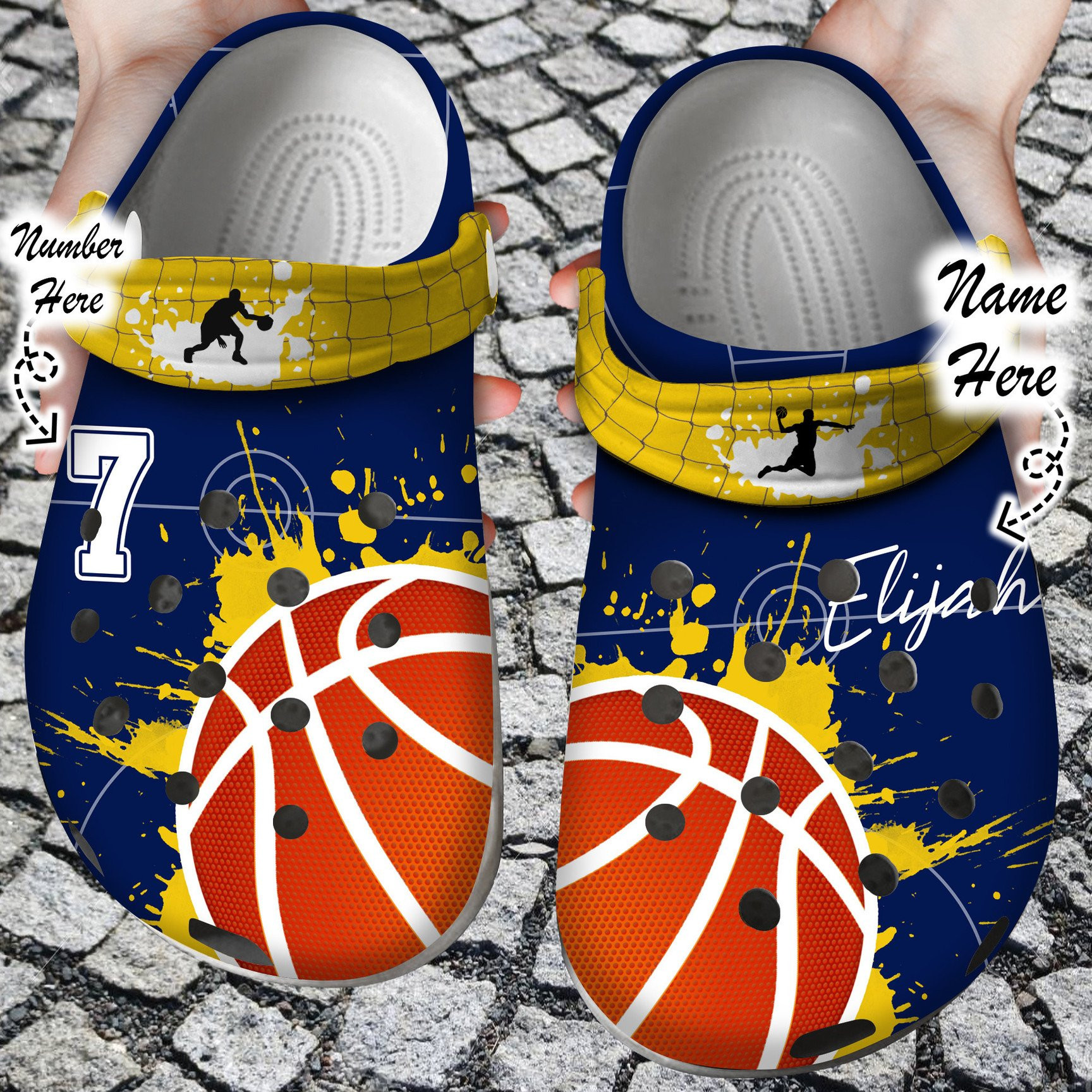 Basketball Passion Custom Name Number Crocs Clog Shoes Basketball Crocs