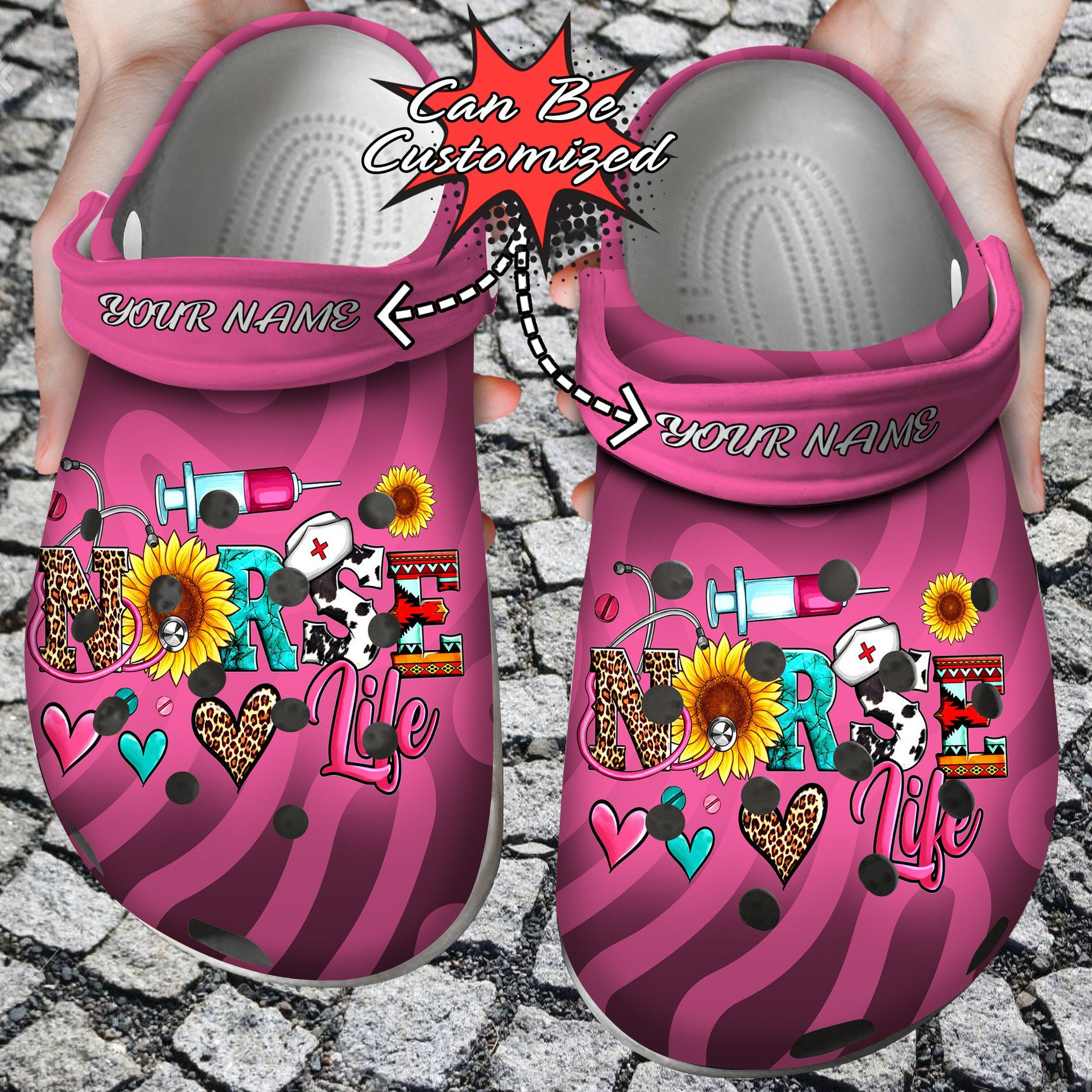 Personalized Nurse Life Crocs Clog Shoes Nurse Crocs