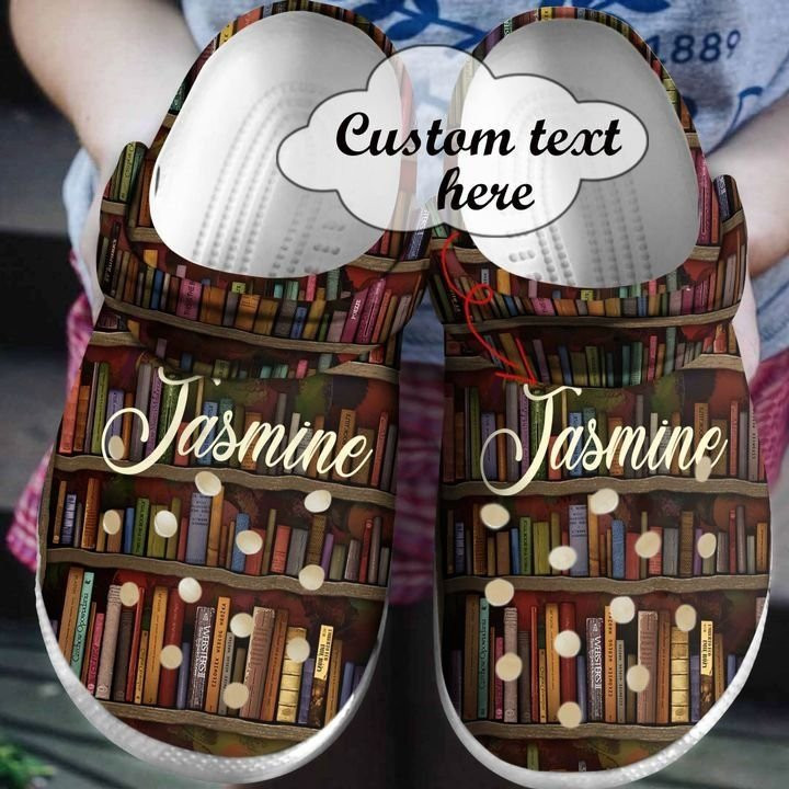 Reading Personalized Bookaholics Crocs Clog Shoes Reading Crocs