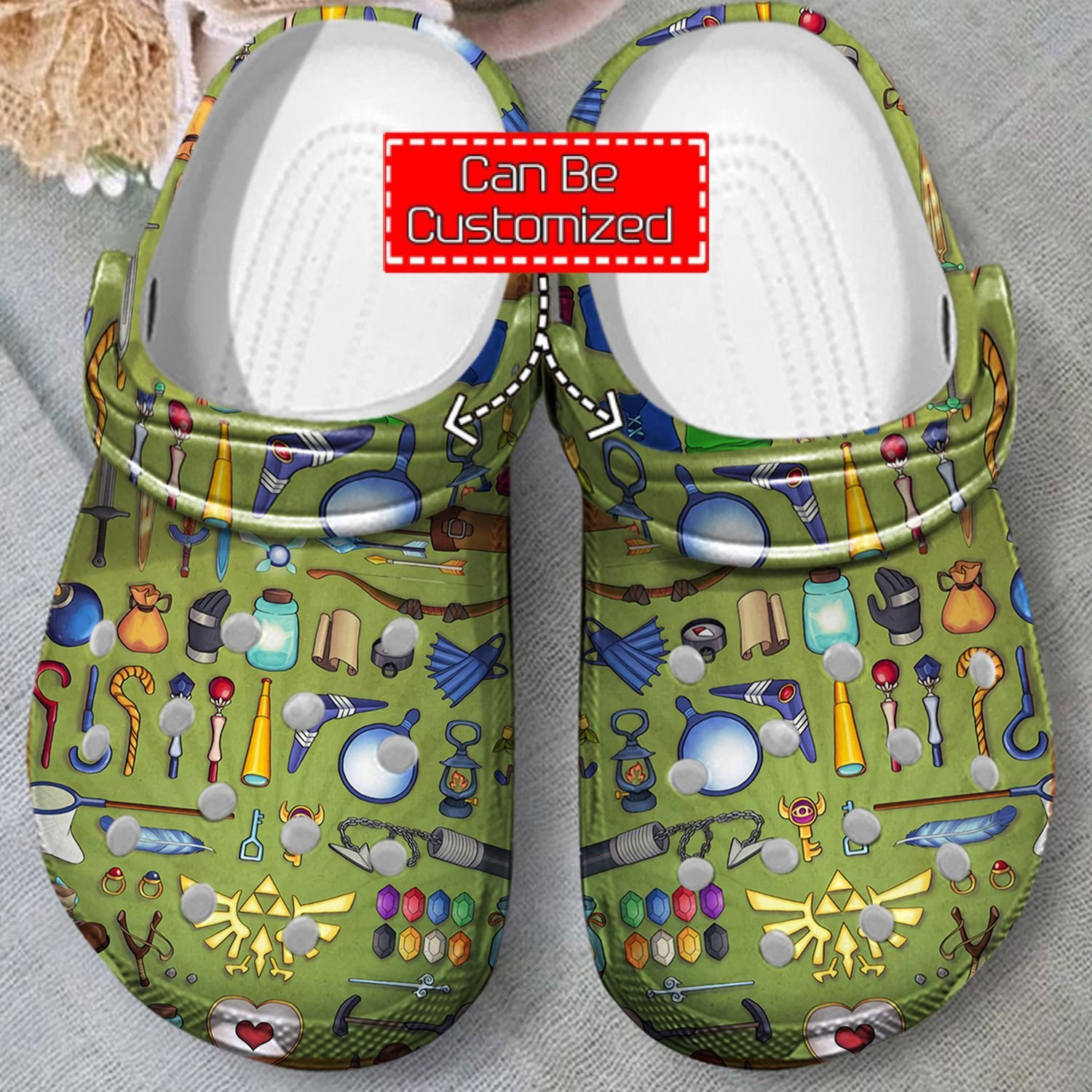 Game Pattern Crocs Clog Shoes Gamer Crocs