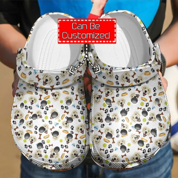 Golden Retriever Pattern Crocs Clog Shoes Animal Print Crocs