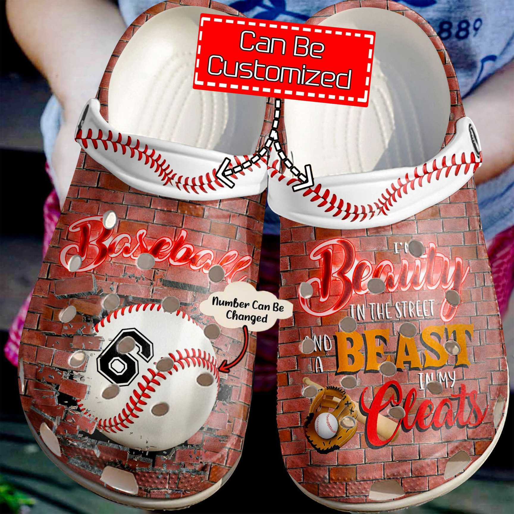 Baseball Personalized Beauty In The Street Crocs Clog Shoes Baseball Crocs