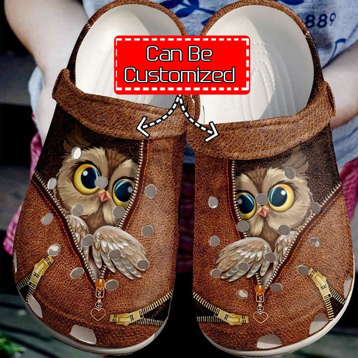 Owl Zipper Crocs Clog Shoes Animal Crocs