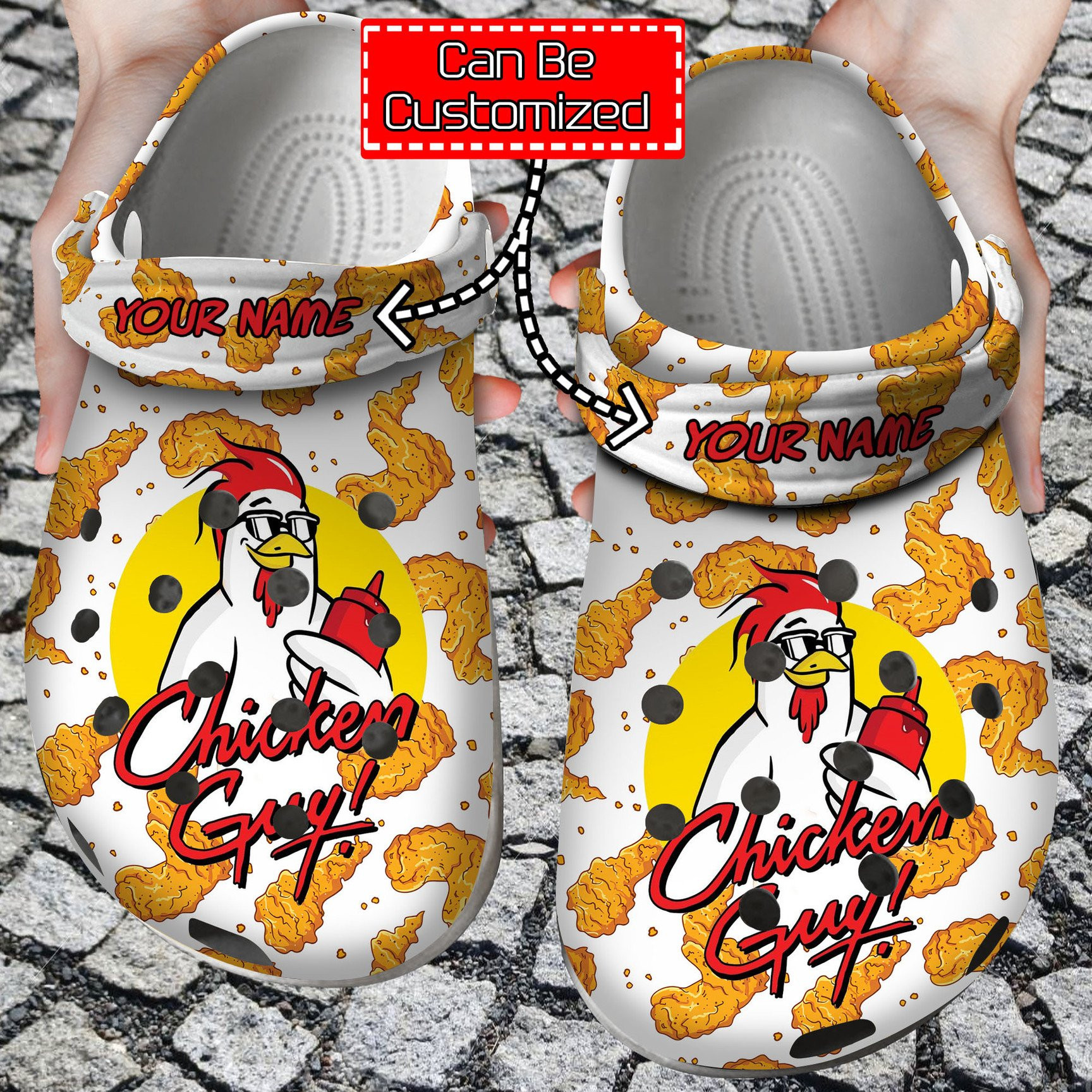 Chicken Guy Crocs Clog Shoes Chicken Crocs