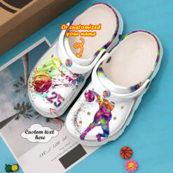 Basketball Personalized Colourful Crocs Clog Shoes Basketball Crocs