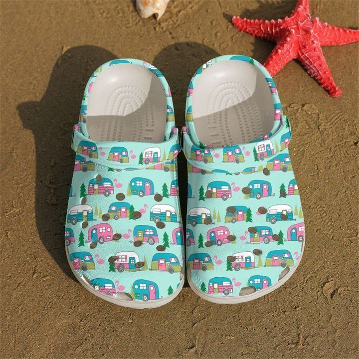 Camping Flamingo Crocs Clog Shoes