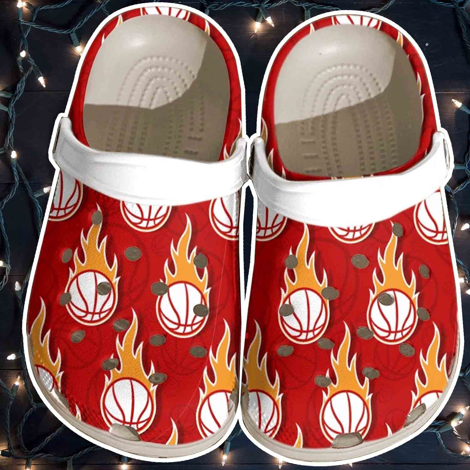 Flaming Hot Baseball Ball Crocs Clogs Shoes For Men Women