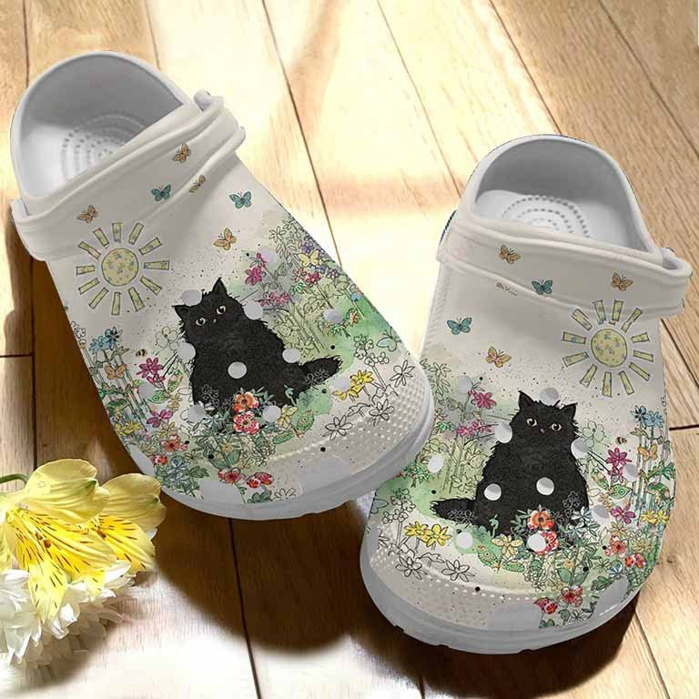 Cat In Garden Clogs Crocs Shoes Birthday Christmas Gift For Girls Daughter Niece