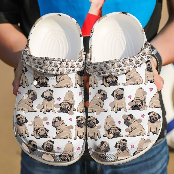 Pug 50 Shades Of Crocs Classic Clogs Shoes