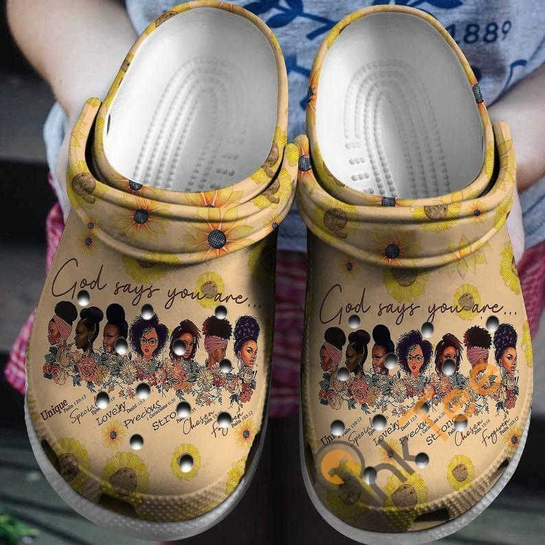 Sunflower Black Women Crocs Clog Shoes