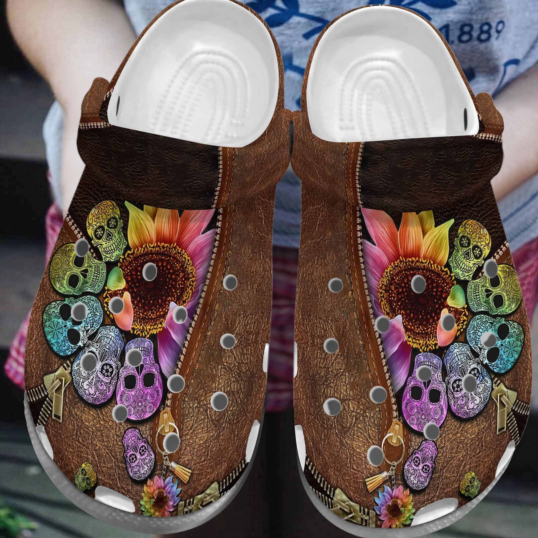 Colorful Sunflower Crocs Classic Clogs Shoes