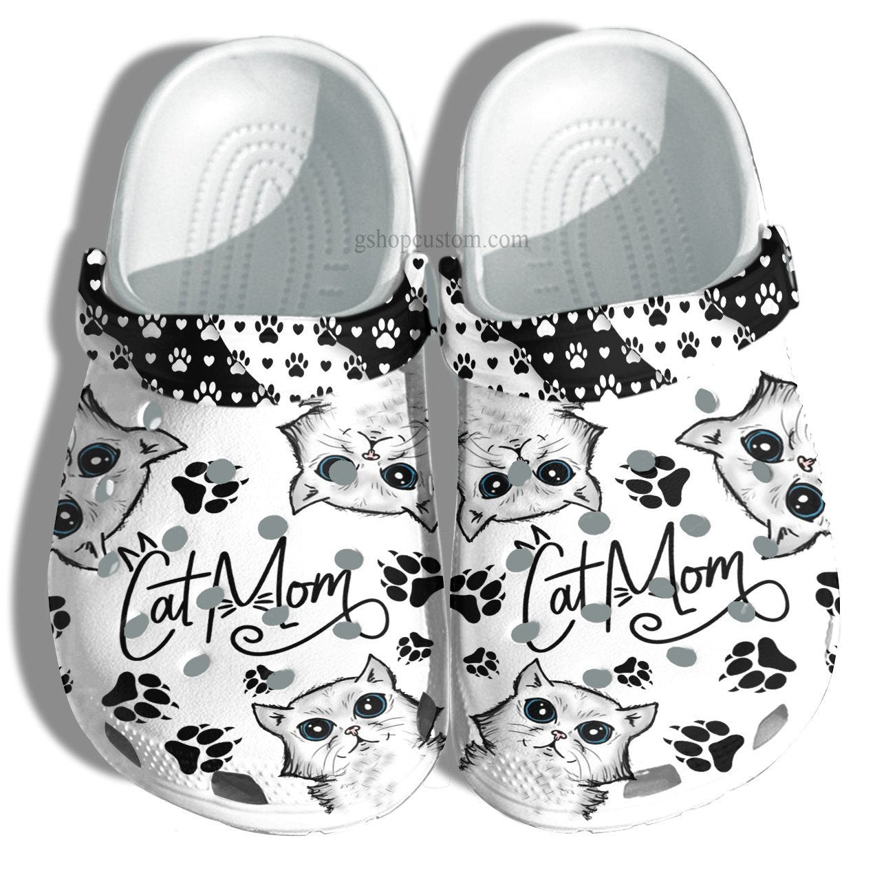 Cat Mom Crocs Shoes - Cat Paw Cat Lover Shoes Croc Clogs Gift Mother Day