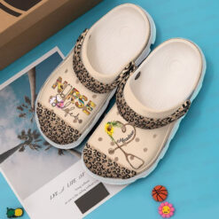 Nurse Personalized Life Leopard Crocs Classic Clogs Shoes