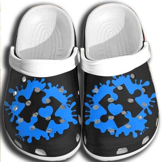 Autism Awareness Day Puzzle Pieces Crocs Crocband Clog Shoes