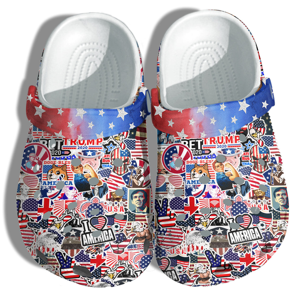 Sticker National Day 4Th Of July Shoes Gift Women - Crocs Classic Clogs Shoes