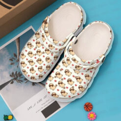 Pug Crocband Bulldog Heart Crocs Clog Shoes