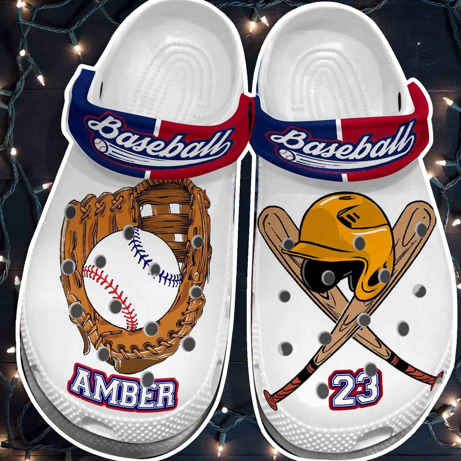 Player Baseball Equipment Shoes Crocs Clogs Gifts For Son Daughter