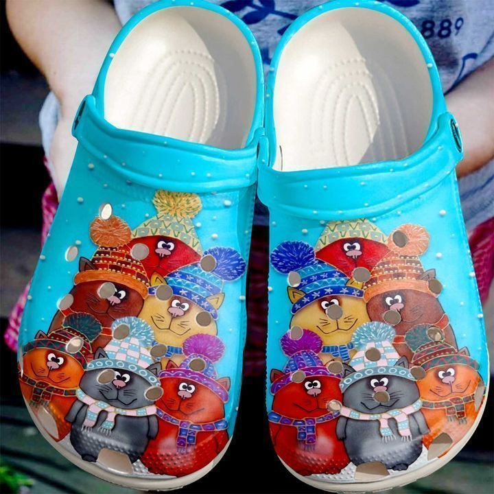 Cat Cute Cats In Snow Crocs Classic Clogs Shoes